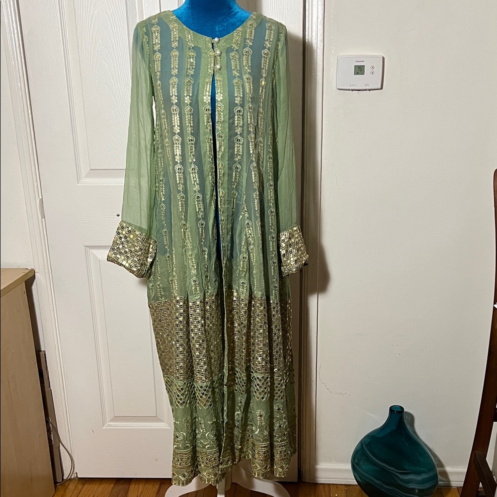 RANG E HAYA Sequin Embellished Robe Small